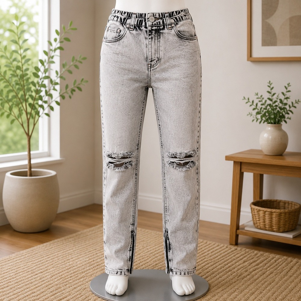 NWT One Teaspoon Harley‎ Killers Jeans Mens 28 Grey Acid Wash Distressed Drop